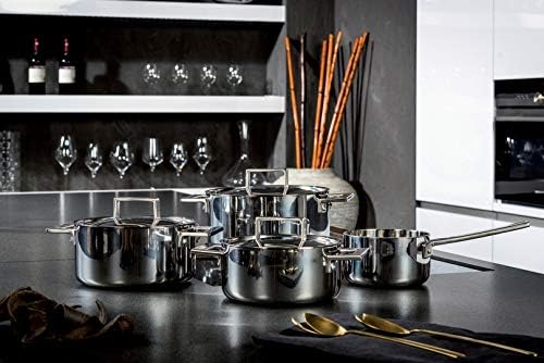 MEPRA 30180009 Edelstahl Kochgeschirr-Set, 5 Stück, Silber 9 PC Set für die Küche, 9 PC Set für die