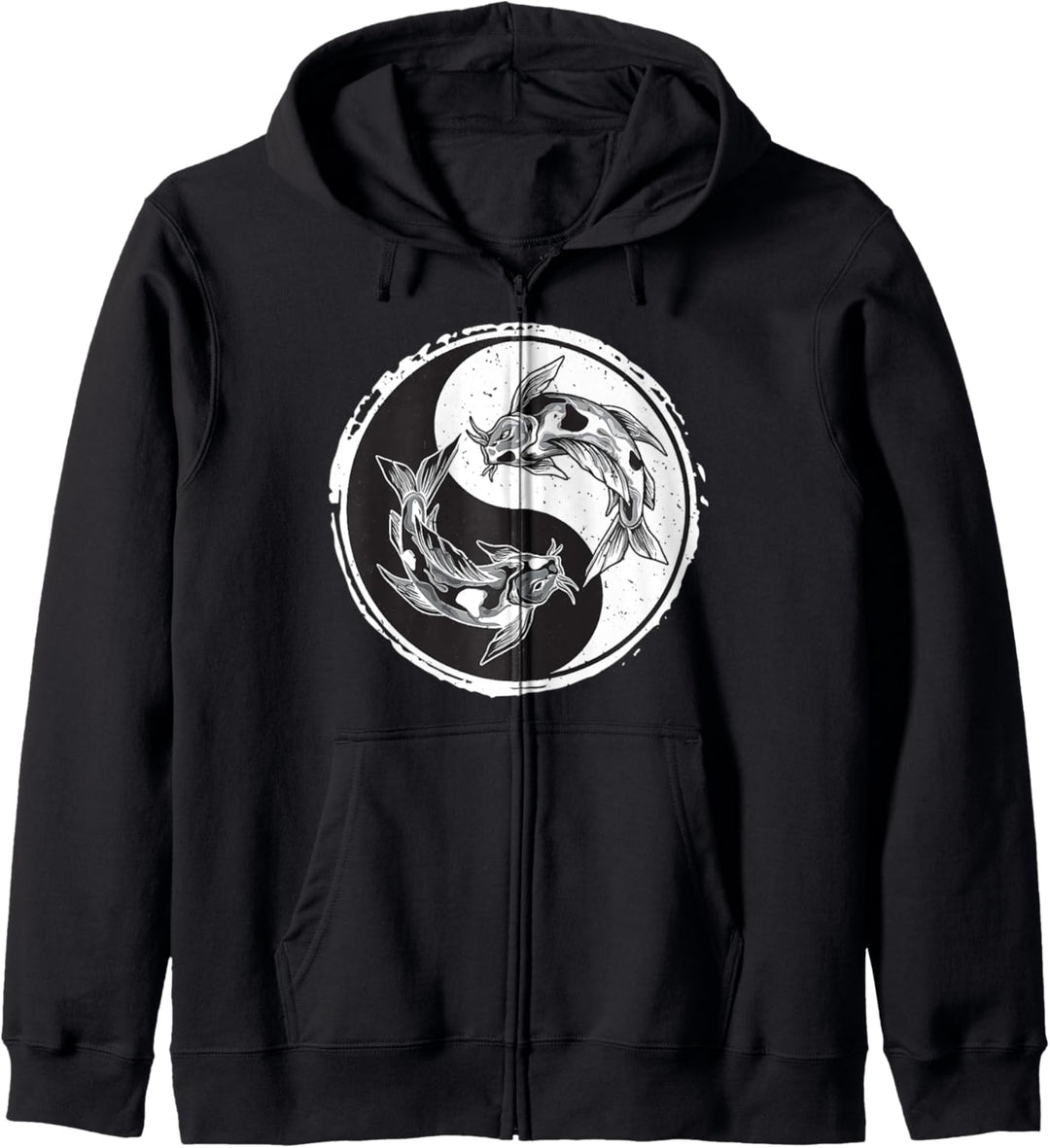 Yin Yang Koi Fisch im japanischen Stil Kapuzenjacke