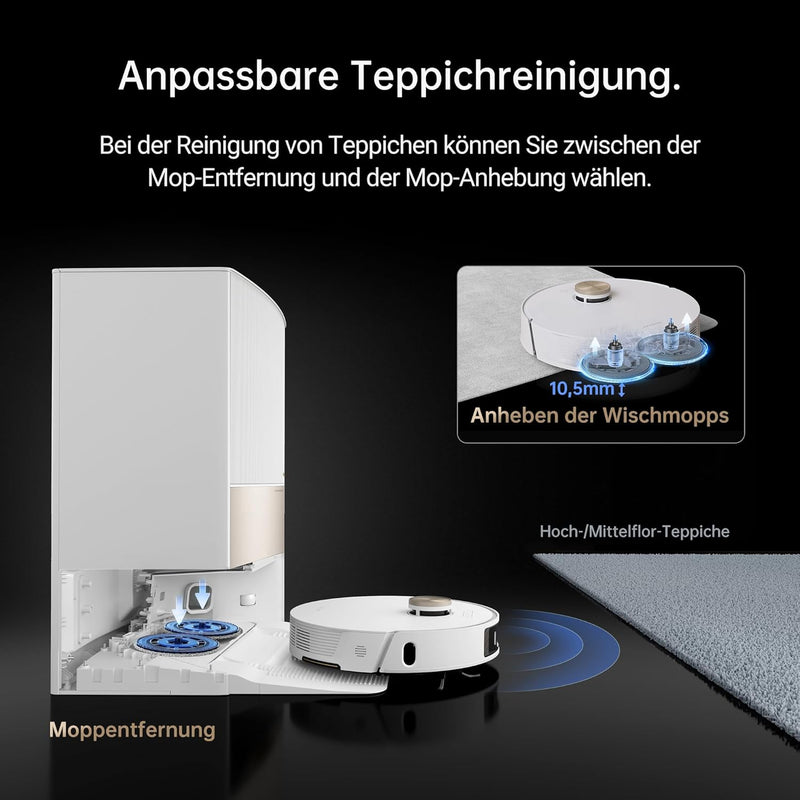 Dreame L20 Ultra Roboter Staubsauger mit MopExtend™-Technologie, Moppentfernung, anheben der Wischmo