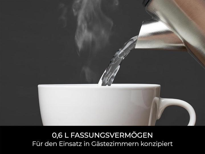 Corby Canterbury 0,6 l Wasserkocher aus gebürstetem Stahl – EU-Stecker