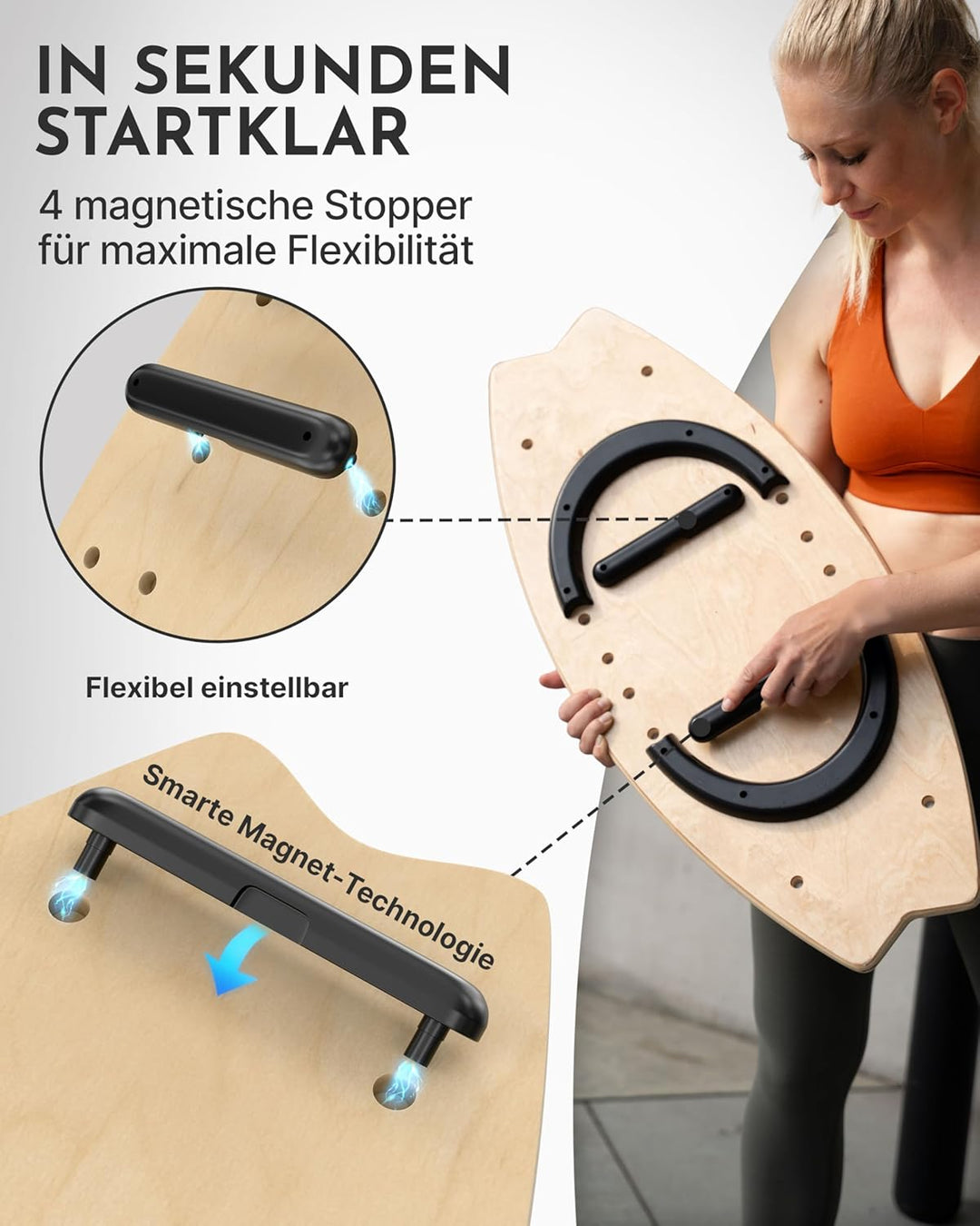 NEOLYMP Balance Board Holz – Gleichgewichtstrainer für Erwachsene & Kinder – rutschfest & bis 210kg
