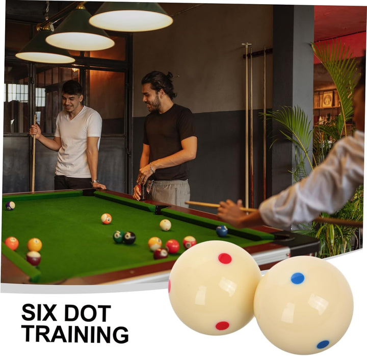 VICASKY 2stücke Weisse Billardkugel Trainingsbälle Mit Punkten Für Sport-billardkugel Praxis Billard