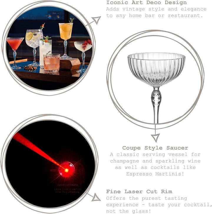 Bormioli 93124 Rocco Set aus 6 Schalen America'20 Cocktail, Glas, 23 cl