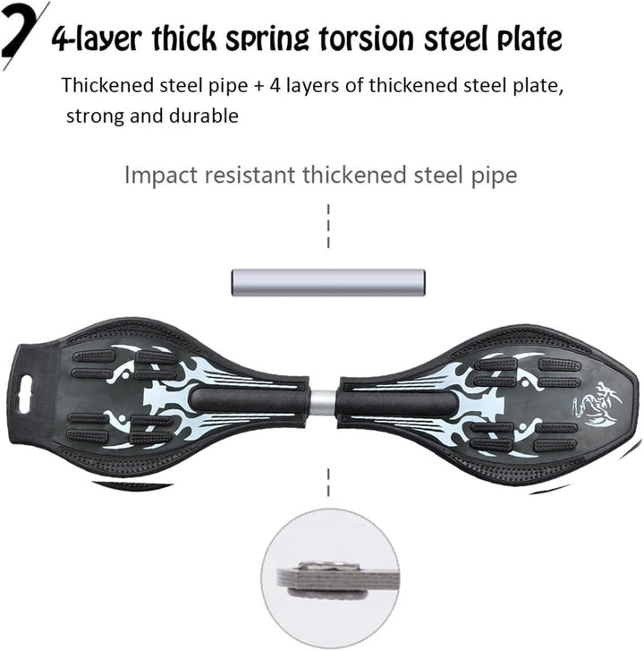 Waveboard Kinder Street Surfen Caster Torsion Skateboard Double Decks Casterboards für Wave/Surf Wav