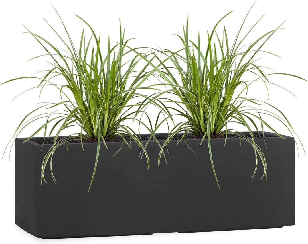 Pflanzwerk® Pflanzkübel Fiberglas TUB Anthrazit 17x50x17cm *Frostbeständig* *UV-Schutz* *Qualitätswa