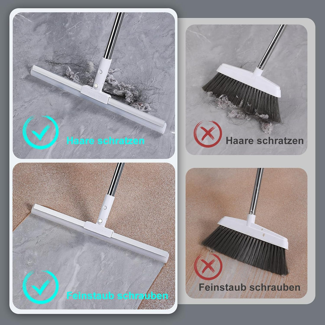 Gummiabzieher für den Boden, 157,5 cm Langer Griff, Fensterabzieher, Silikon-Tierhaarentferner, magi