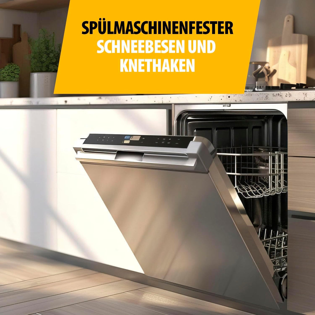 Tristar Handmixer, 5 Geschwindigkeitsstufen, 200W, Ergonomisch, Edelstahl-Rührbesen und Knethaken, S