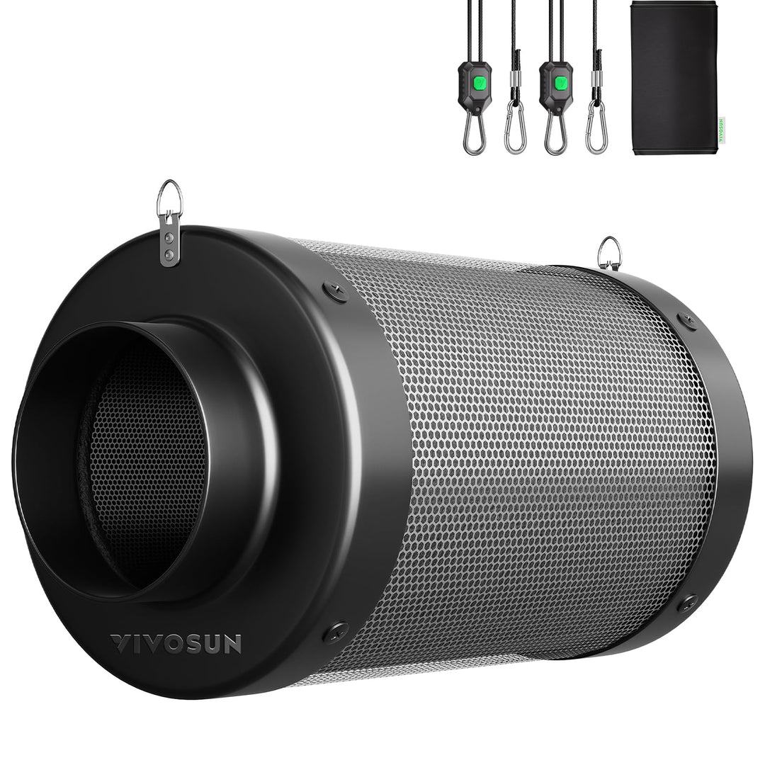 VIVOSUN Aktivkohlefilter 100mm Aktivkohlefilter Grow AKF Kohlefilter Geruchskontrolle mit Australisc