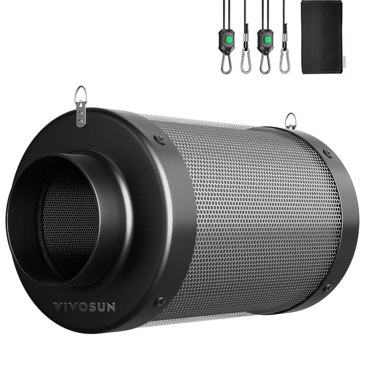 VIVOSUN Aktivkohlefilter 100mm Aktivkohlefilter Grow AKF Kohlefilter Geruchskontrolle mit Australisc