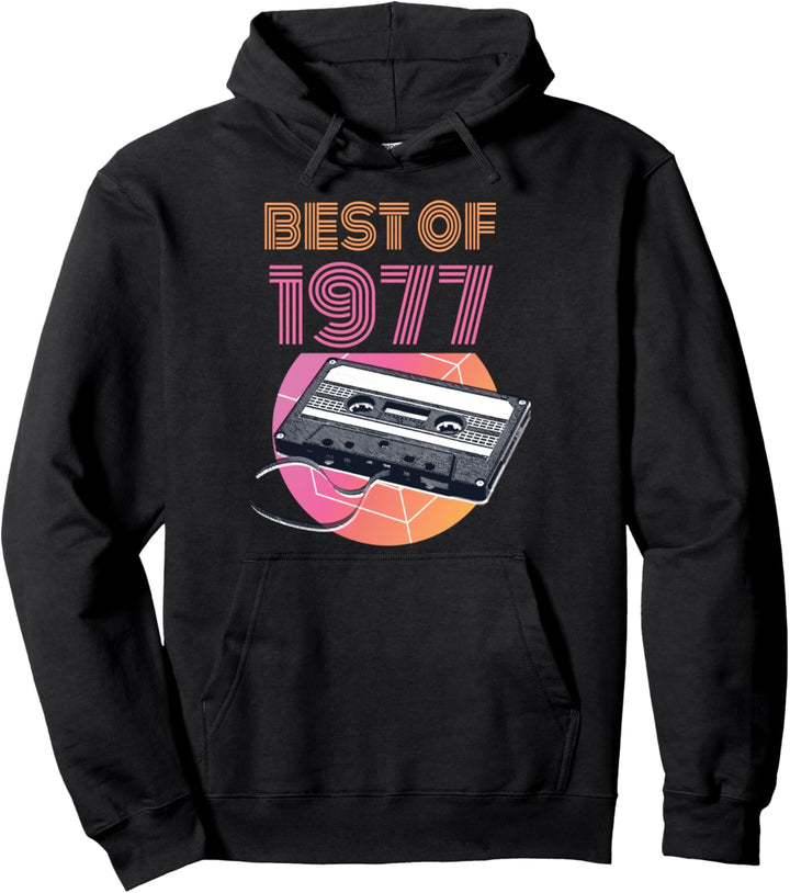 45. Geburtstag Kassettenband Vintage 1977 Pullover Hoodie