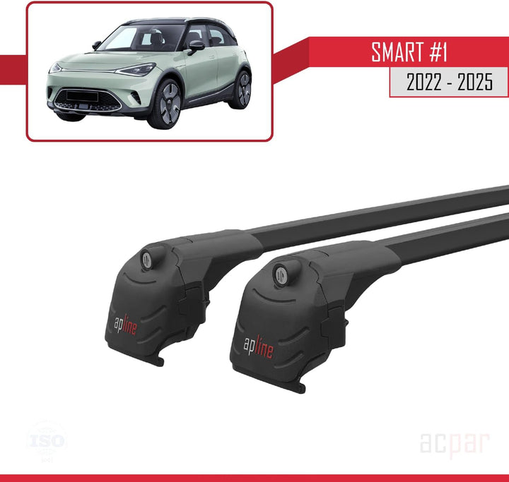 acpar Kompatibel mit Smart #1 2022-2023 Relingträger ACE-2 Dachträger Gepackträger SCHWARZ