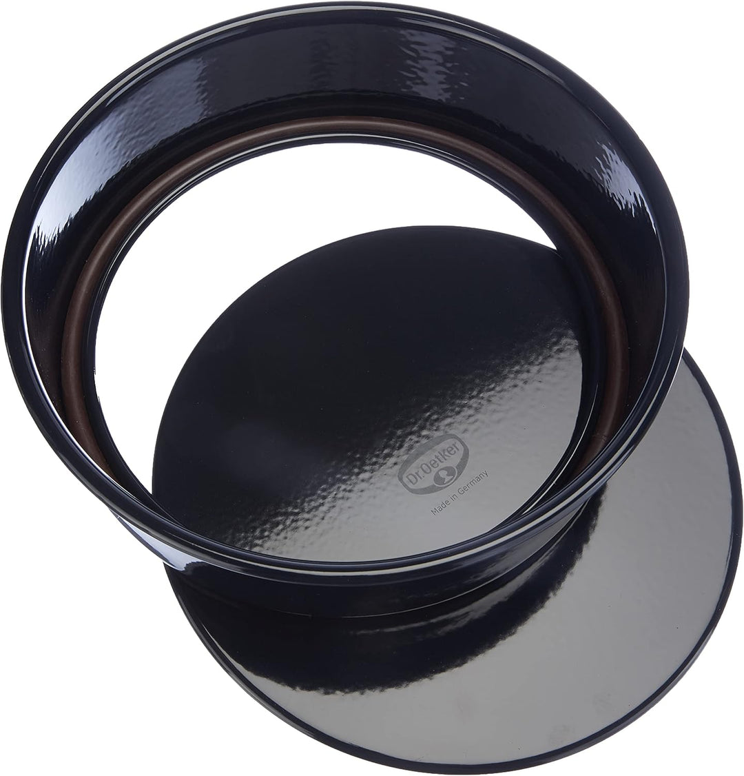 Dr. Oetker 2362 mit Hebeboden Ø 26 cm BACK-LIEBE EMAILLE & Kuchenlöser, einfaches und schnelles Löse