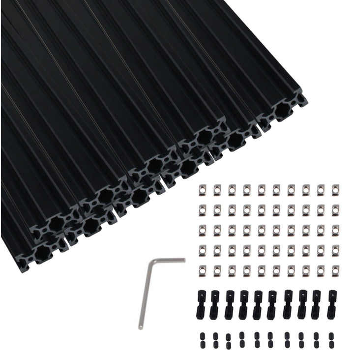 CNCYEAH 10 Stück 2040 Aluminiumprofil Extrusions 1220mm Nut 6.2 V-Typ Europäischer Standard Eloxiert