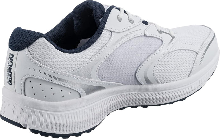 Skechers Go Run Consistent Specie Herren Sneaker 41 EU White And Navy Leather Textile, 41 EU White A