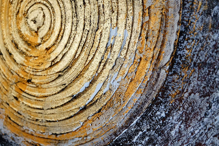 Monica Mirafiori I 100% HANDGEMALT I Gemälde Golden Ciecles 100x50cm | Gemälde Handgemalt | Acrylgem