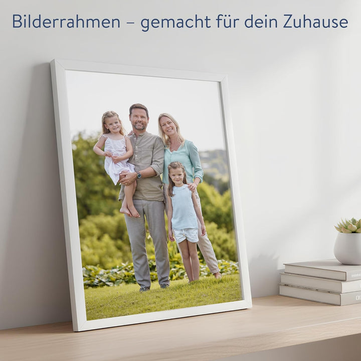 WANDStyle Bilderrahmen Modern 30x45cm I Farbe: Weiss I Fotorahmen I klassischer Holzbilderrahmen I M