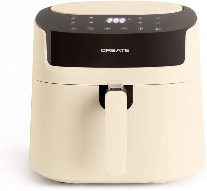CREATE/FRYER AIR PRO LARGE/Heissluftfritteuse 6.2L Cremeweiss/Mit Timer, Monitor LCD, praktisch, ein