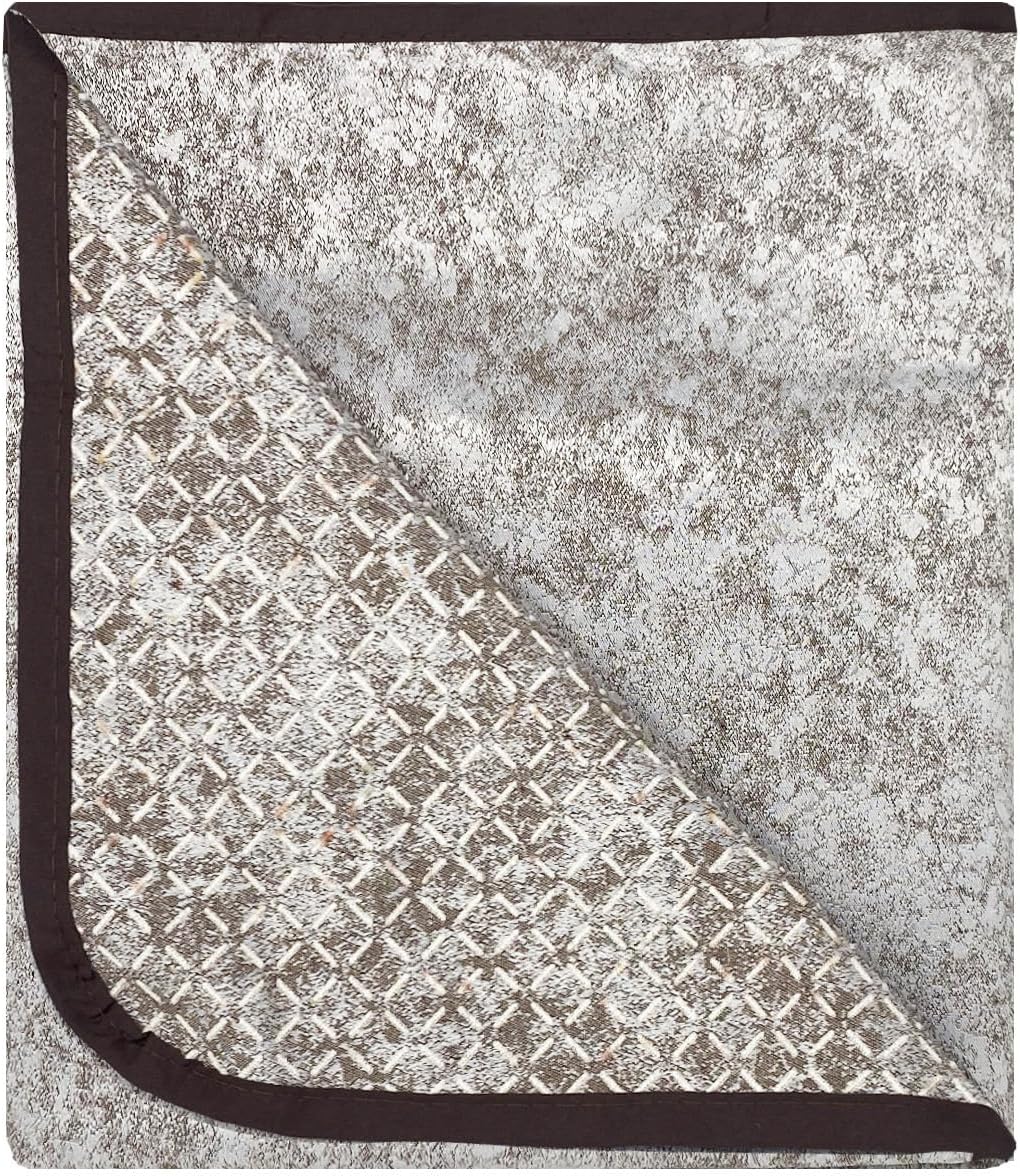 Italian Bed Linen “ Glamour” rutschfest Sofa Abdeckung mit Chaise-Longue Rechts, Braun, 240cm 240cm