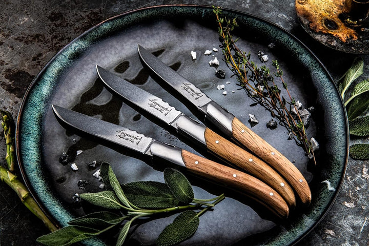 Laguiole Style de Vie Steakmesser Luxury Line, 6-teilig, Eichenholz