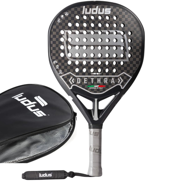 Ludus Dethra Padelschläger – 12 K Carbon Fiber mit 3D-Textur – Toray T700 Rahmen – EVA Medium Core 1