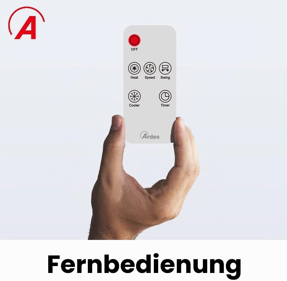 ARDES - ARCF02 Kühl- und Wärmezirkulator TAO mit Fernbedienung, Touch Controls und Display - 3-stufi