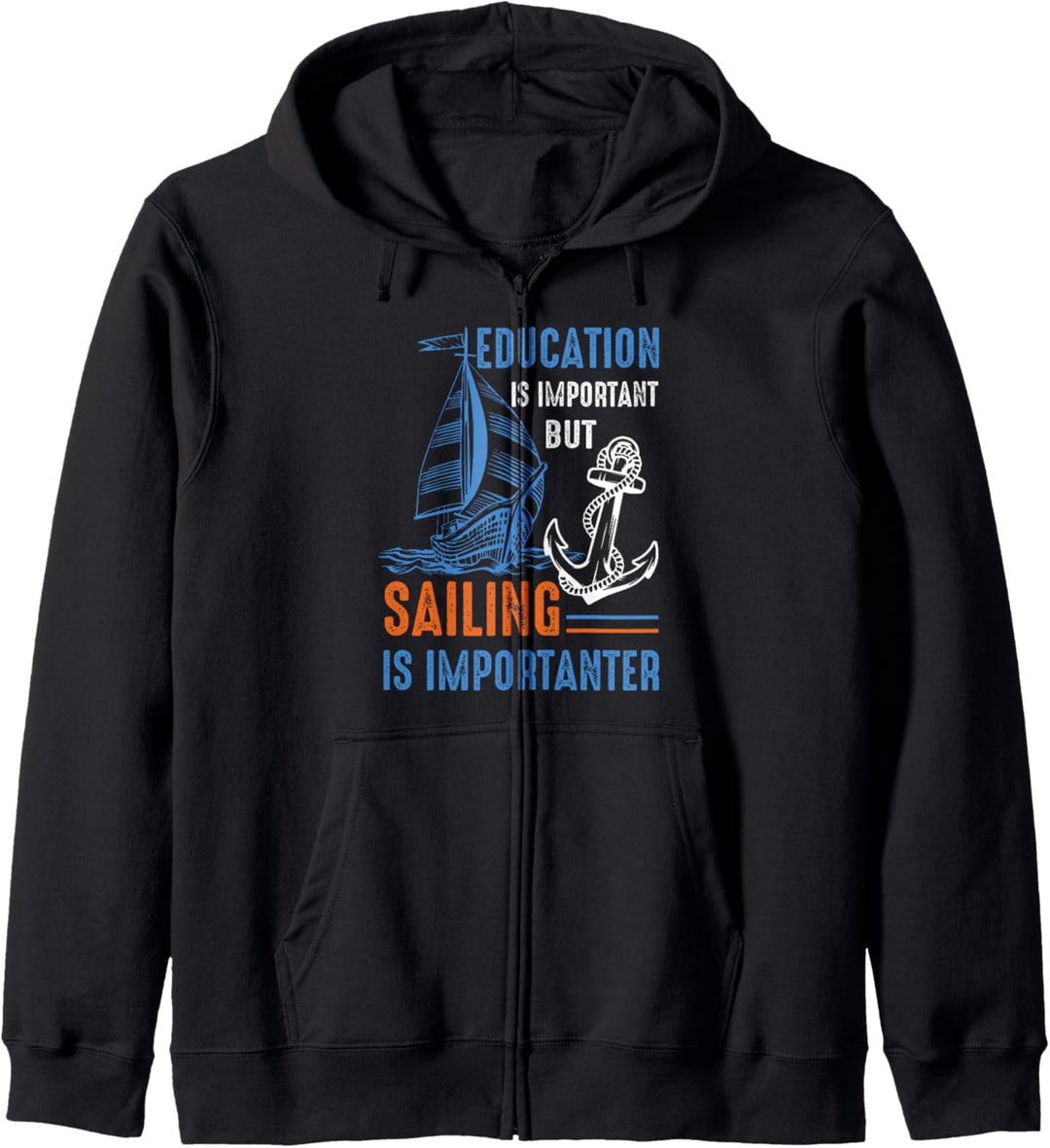 Retro Segelboot Vater Segeln Bildung Kind Sohn Vater Segler Kapuzenjacke
