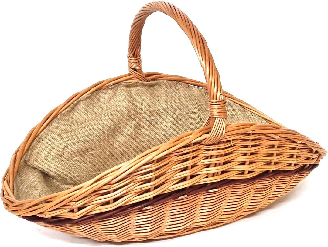 Tigana - Kaminkorb Holzkorb Kaminholzkorb aus Weide mit Jute (Art. 90202-2F)