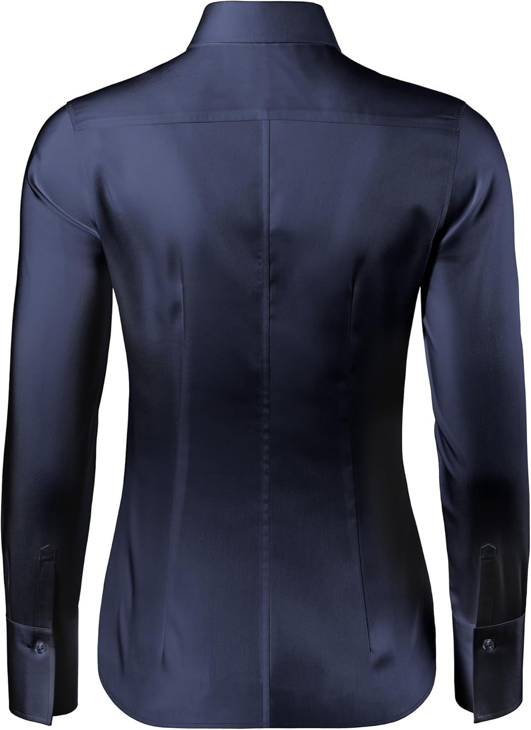 Vincenzo Boretti Damen Bluse leicht tailliert 100% Baumwolle bügelleicht Langarm Hemdbluse elegant f