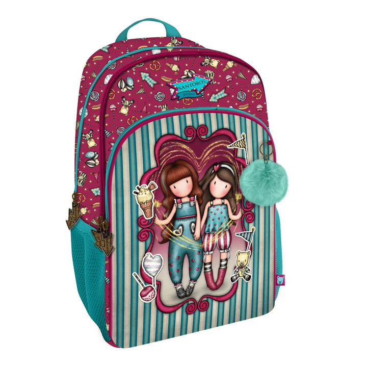 Santoro 1110GJ07T Rucksack 3 Cremalle Adapt. Gorjuss Fairground Feuerwerks, 29 x 45 x 17 cm, blau