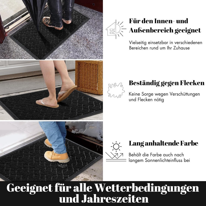 Yimobra Fussmatte Aussen, Waschbar Wetterfest, 120 x 81 cm, Robuste und Wasserabsorbierende, Schmutz