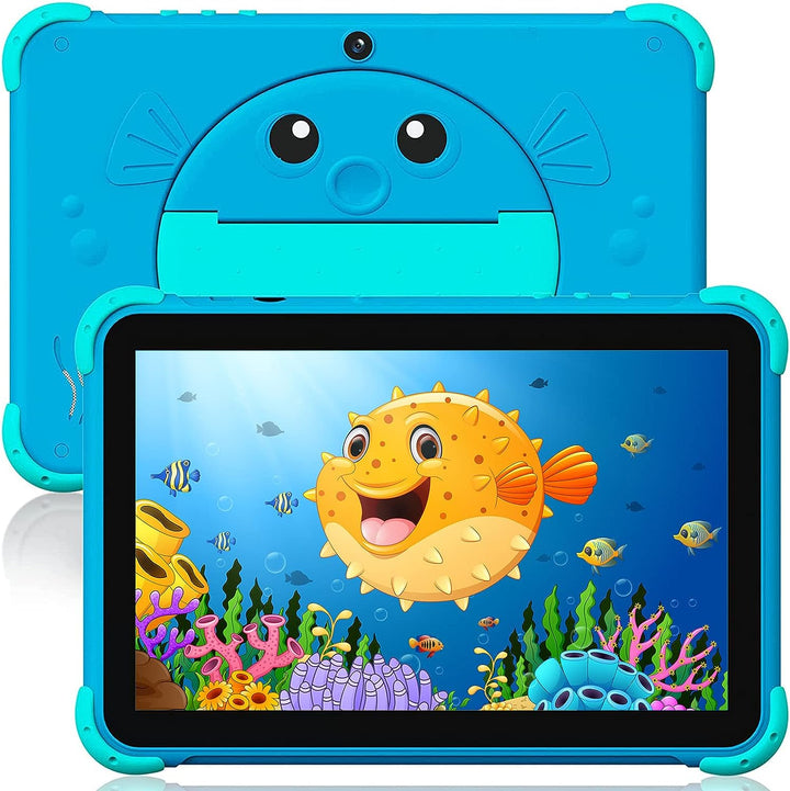 Ascrecem Kinder Tablet 10 Zoll Android Tablet kinder mit WiFi Doppelkamera IPS Display 2GB 32GB,lern