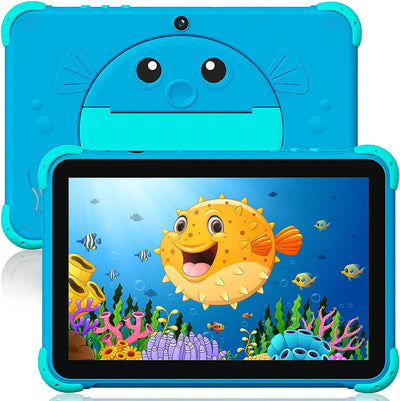 Ascrecem Kinder Tablet 10 Zoll Android Tablet kinder mit WiFi Doppelkamera IPS Display 2GB 32GB,lern