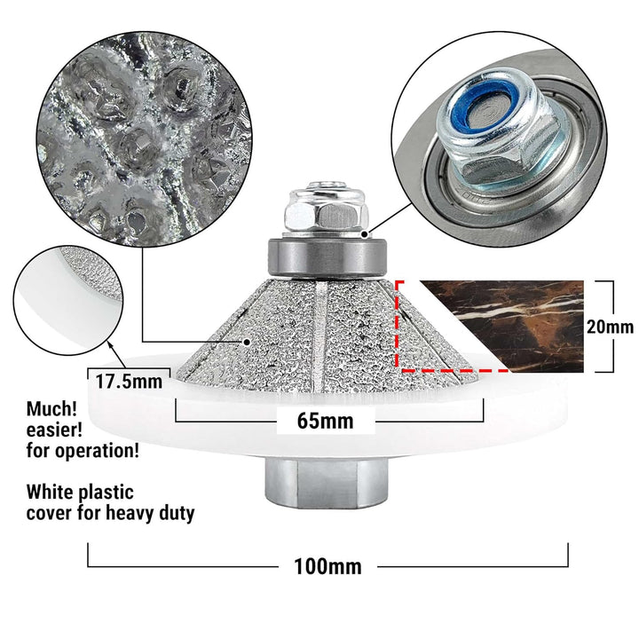 NBB Diamant-Profilscheibe Diamantfräser Fräsbohrer Trennreibahle Profilierungs-Bit für Porzellan Fli