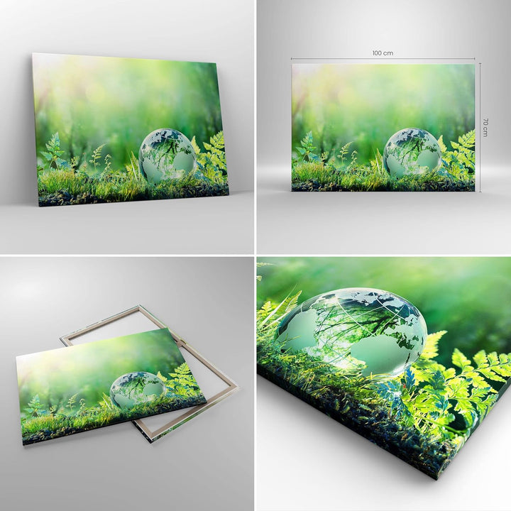 ARTTOR Bilder auf Leinwand 100x70cm Leinwandbild mit Rahmen natur natur Gross Wanddeko Bild Schlafzi