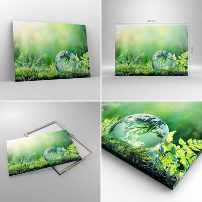 ARTTOR Bilder auf Leinwand 100x70cm Leinwandbild mit Rahmen natur natur Gross Wanddeko Bild Schlafzi