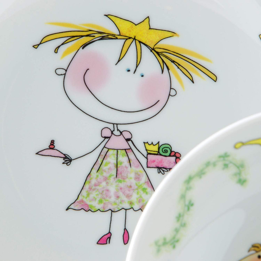 KAHLA 32D200O76645C Kids Märchenprinzessin Porzellan Kindergeschirr-Set Mädchen Geschirr-Set bunt ru