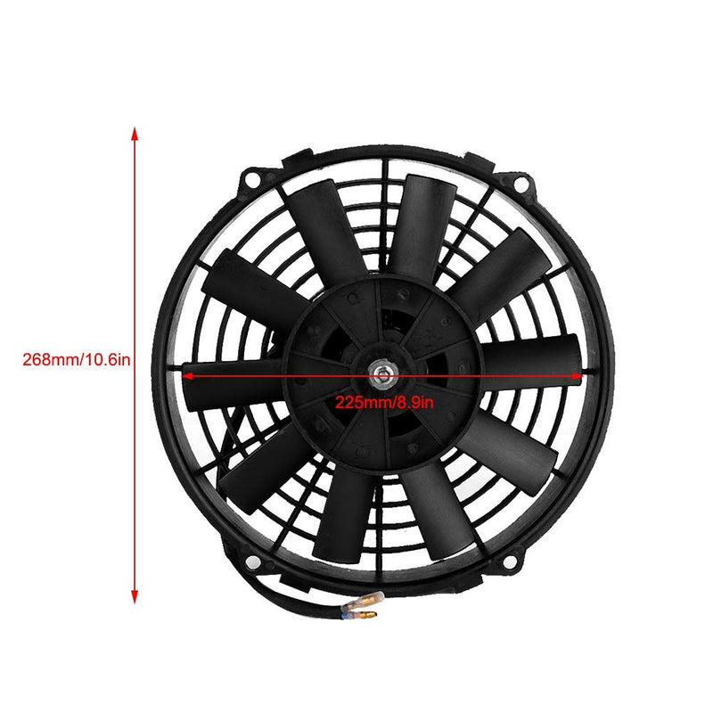 Kühlgebläse Kühler, Fydun 12V 80W 9inch Elektrolüfter Motorlüfter Kühlerlüfter Lüfter Universal Auto