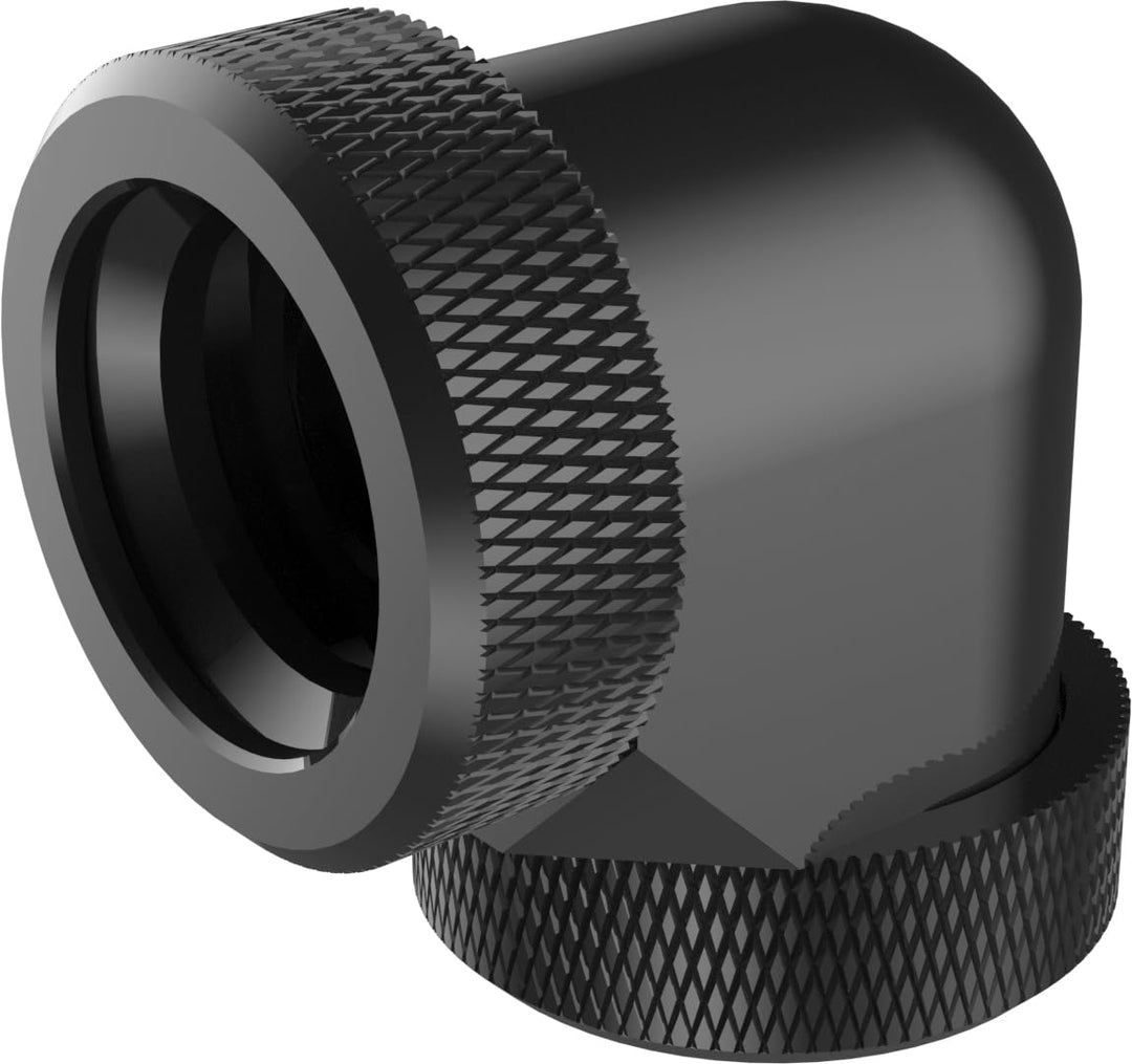 Raijintek Anschluss PELIAS D160906, 16 mm, 90 Grad Adapter, 6er-Pack, Schwarz