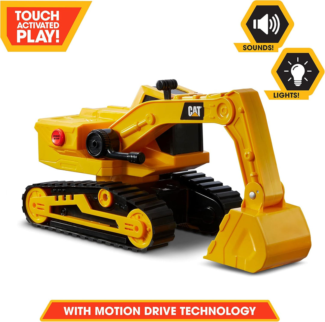 CatToysOfficial | Klassische Version Power Haulers Bagger Spielzeug | Echte Lichter & Geräusche, Bew