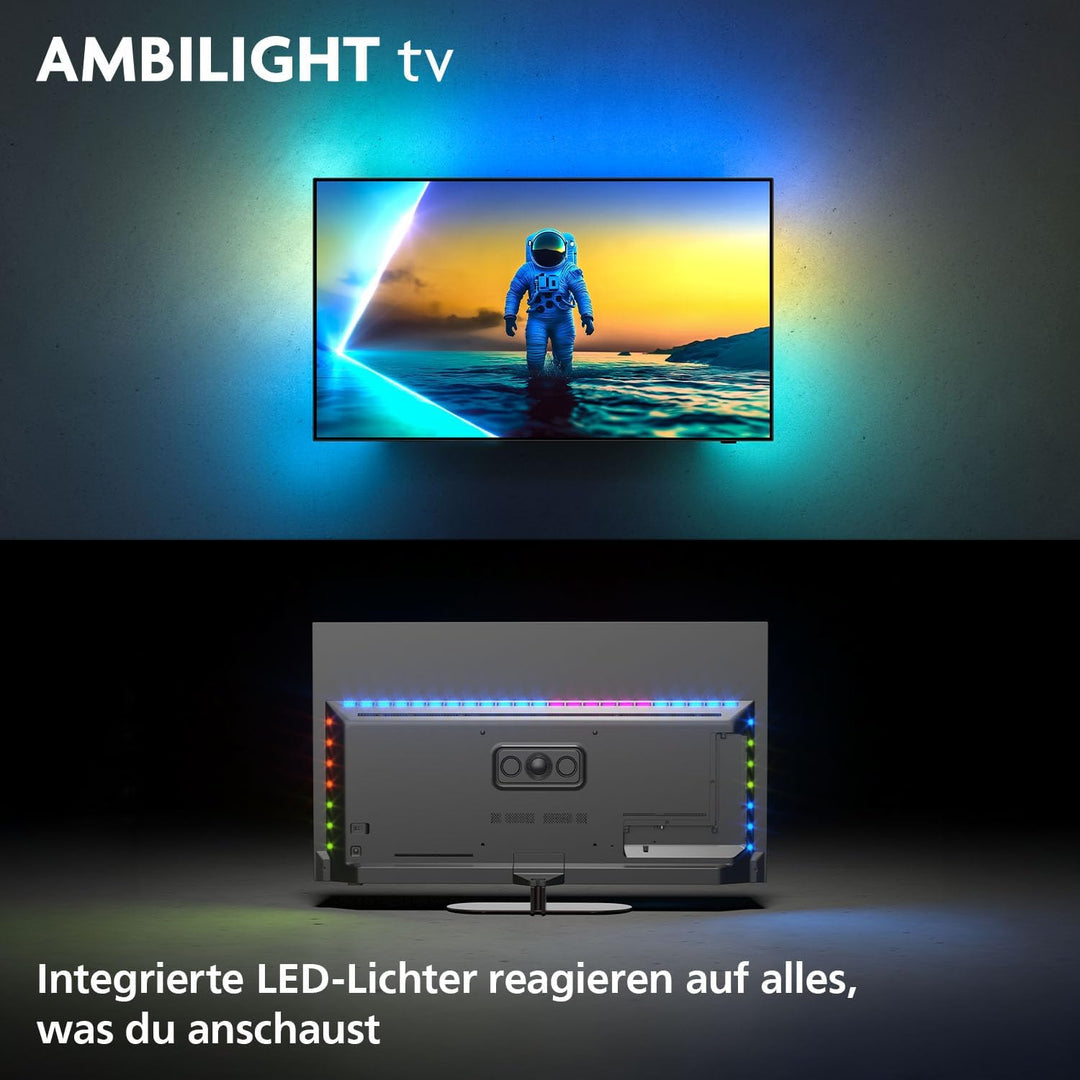 PHILIPS Ambilight 48OLED810 4K OLED Smart TV - 48 Zoll Display mit P5 AI Perfect Picture Engine Ultr