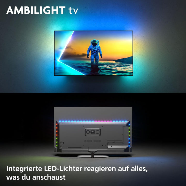 PHILIPS Ambilight 48OLED810 4K OLED Smart TV - 48 Zoll Display mit P5 AI Perfect Picture Engine Ultr