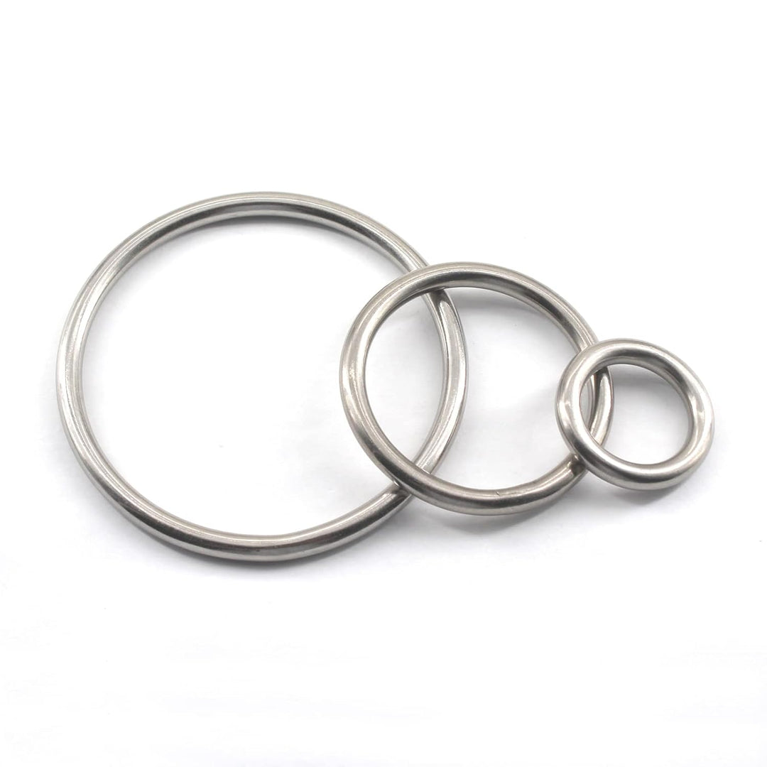 (1 Stück) M12 x 120 mm massiver nahtloser O-Ring 304 Edelstahl runder Ring glättender geschweisster