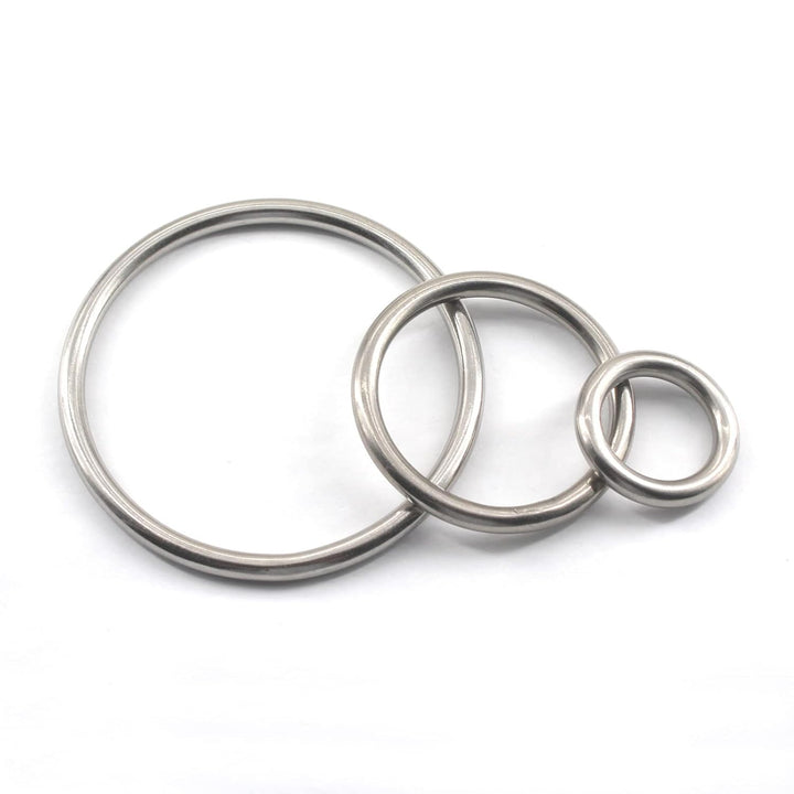 (1 Stück) M12 x 120 mm massiver nahtloser O-Ring 304 Edelstahl runder Ring glättender geschweisster
