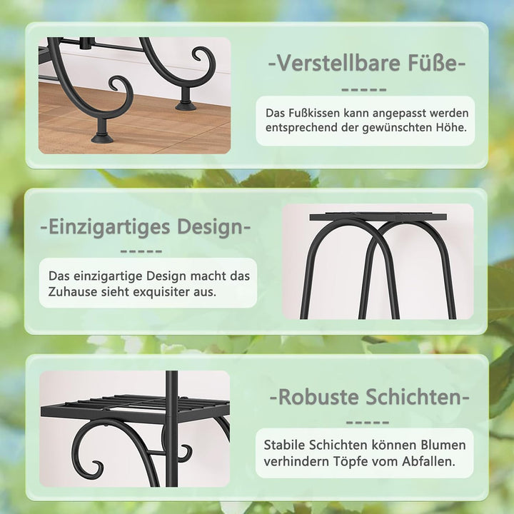 Pflanzenrecht Innen- und Aussenbereich 6 Etagen Blumentöpfe Multi-Pflanzenrecht Blumenhalter Ecke Wo