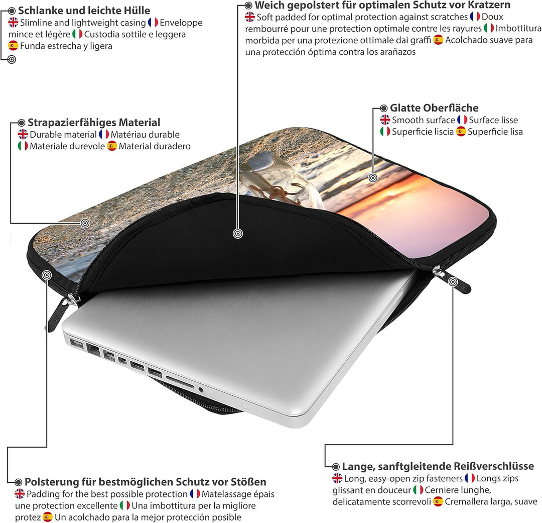 PEDEA Design Tablet PC Tasche 10,1 Zoll (25,6cm) mit Design Mauspad, Message in a Bottle