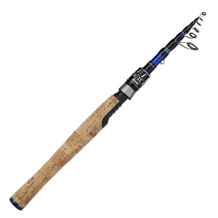 EOW XPEDITE PRO Tragbare Teleskop-Angelruten, 24T Carbon Rohlinge & Solid Carbon Spitze, Korkgriff,
