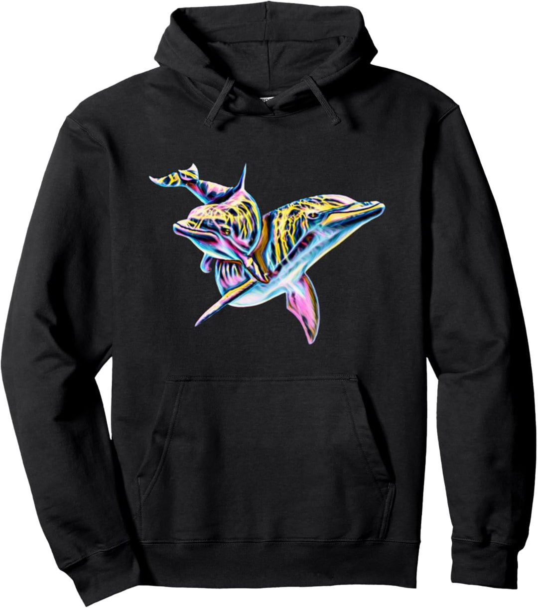 Delfin Tümmler Motiv Meeressäugetiere Ozean Tiere Delfine Pullover Hoodie