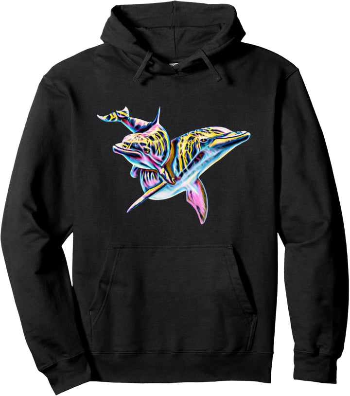 Delfin Tümmler Motiv Meeressäugetiere Ozean Tiere Delfine Pullover Hoodie
