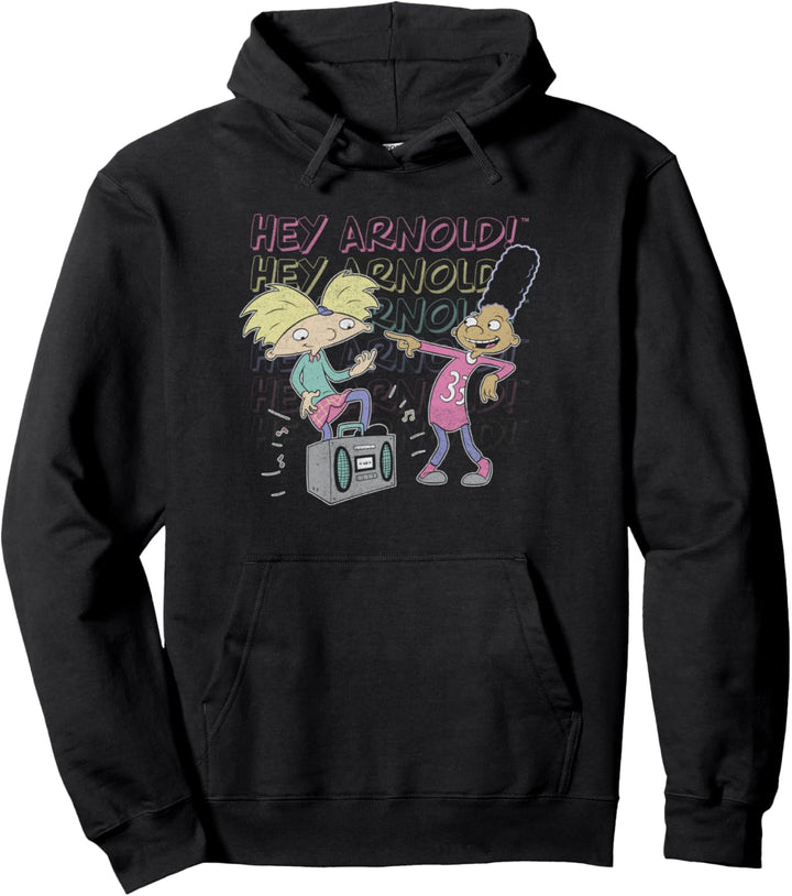 Hey Arnold! Arnold & Gerald Jamming Distressed Portrait Pullover Hoodie