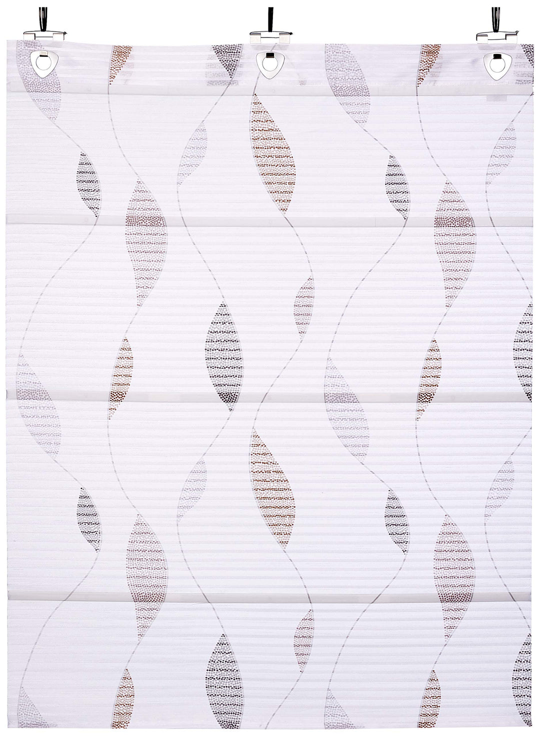 Home Fashion Magnetrollo Querstreifen Digitaldruck Paolo, Stein, 130 X 100 cm